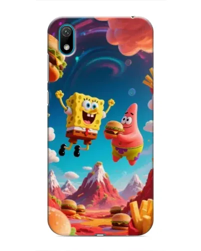 Чехол для Huawei Y5 2019 с картинкой «Космический фастфуд»
