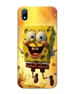 Чехол для Huawei Y5 2019 с картинкой «Губка Боб прыгает»