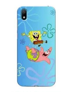 Чехол для Huawei Y5 2019 с картинкой «Спанч Боб и Патрик»
