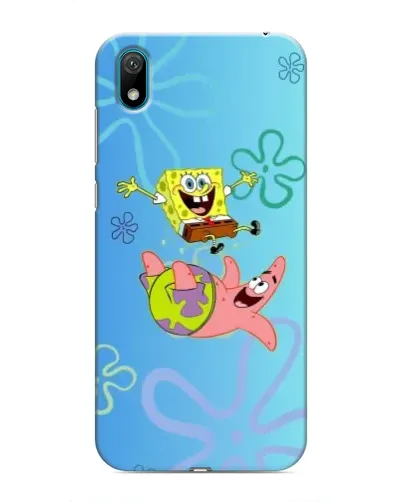 Чехол для Huawei Y5 2019 с картинкой «Спанч Боб и Патрик»