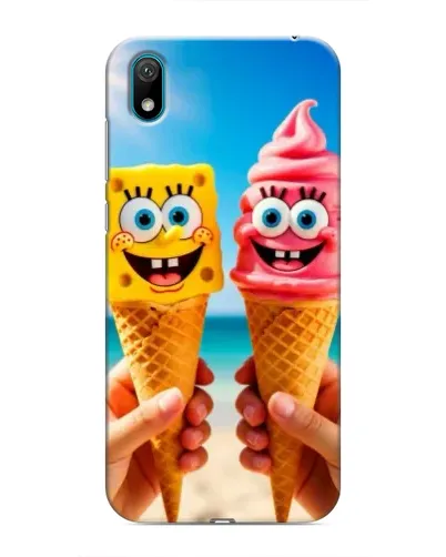 Чехол для Huawei Y5 2019 с картинкой «Спанч Боб мороженое»