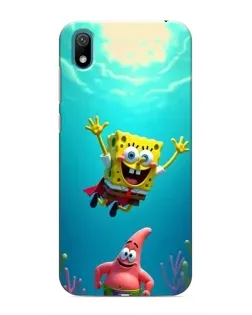 Чехол для Huawei Y5 2019 с картинкой «Спанч Боб под водой»