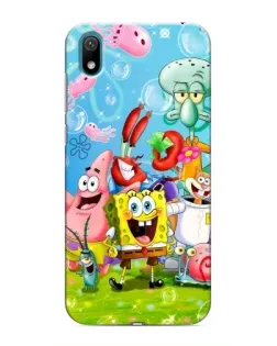 Чехол для Huawei Y5 2019 с картинкой «Губка Боб и друзья»
