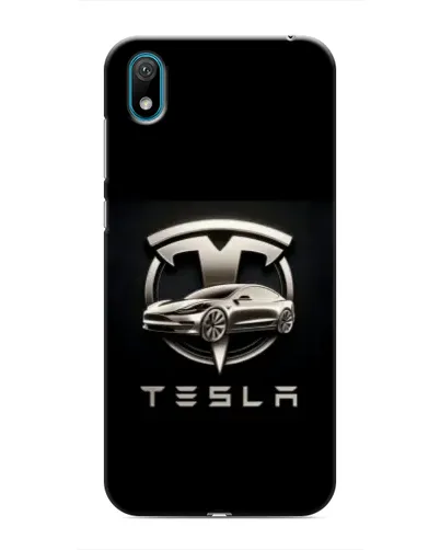 Чехол для Huawei Y5 2019 с картинкой «Tesla — серебристое авто» Чехол для Huawei Y5 2019 с картинкой «Tesla — серебристое авто»