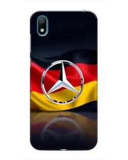 Чехол для Huawei Y5 2019 с картинкой «Mercedes — флаг Германии»