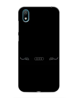 Чехол для Huawei Y5 2019 с картинкой «Audi — световой подпись»