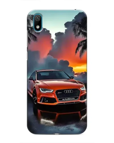 Чехол для Huawei Y5 2019 с картинкой «Audi — закат»