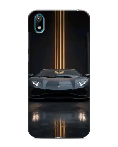 Чехол для Huawei Y5 2019 с картинкой «Lamborghini золотые линии»
