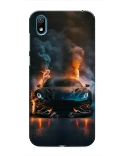 Чехол для Huawei Y5 2019 с картинкой «Lamborghini дымная эстетика»