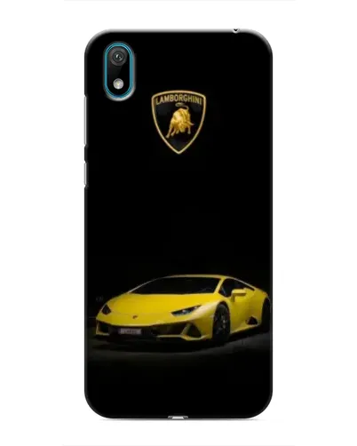 Чехол для Huawei Y5 2019 с картинкой «Lamborghini желтый акцент»