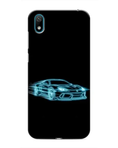 Чехол для Huawei Y5 2019 с картинкой «Неоновый контур Lamborghini»