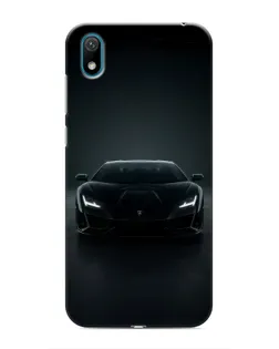 Чехол для Huawei Y5 2019 с картинкой «Черный Lamborghini Aventador»