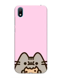 Чехол для Huawei Y5 2019 с картинкой «Pusheen и печенье»