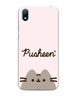 Чехол для Huawei Y5 2019 с картинкой «Pusheen логотип»