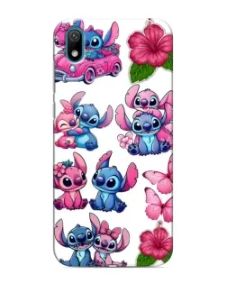 Чехол для Huawei Y5 2019 с картинкой «Стикеры Stitch и Angel»