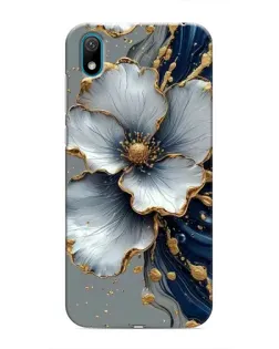 Чехол для Huawei Y5 2019 с картинкой «Белый цветок и золотой флюид» Чехол для Huawei Y5 2019 с картинкой «Белый цветок и золотой флюид»