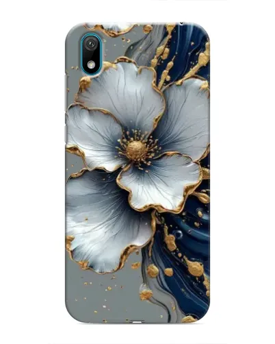 Чехол для Huawei Y5 2019 с картинкой «Белый цветок и золотой флюид» Чехол для Huawei Y5 2019 с картинкой «Белый цветок и золотой флюид»