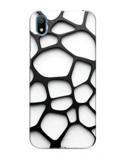 Чехол для Huawei Y5 2019 с картинкой «Белая объемная сетка»
