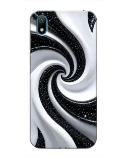 Чехол для Huawei Y5 2019 с картинкой «Черно-белая спираль»