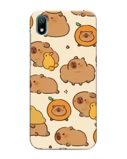 Чехол для Huawei Y5 2019 с картинкой «Капибары с апельсинами»