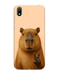 Чехол для Huawei Y5 2019 с картинкой «Капибара виктория»