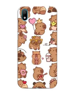 Чехол для Huawei Y5 2019 с картинкой «Стикерпак с капибарами»