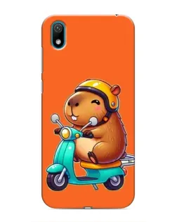 Чехол для Huawei Y5 2019 с картинкой «Капибара на скутере»