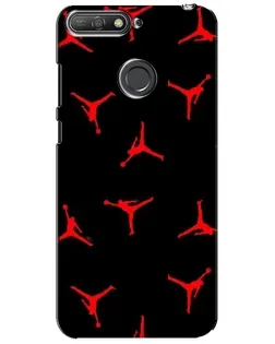 Чехол для Huawei Y6 Prime 2018 с картинкой «Jordan Red Pattern» Чехол для Huawei Y6 Prime 2018 с картинкой «Jordan Red Pattern»