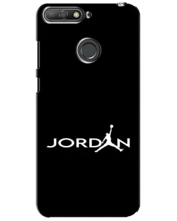 Чехол для Huawei Y6 Prime 2018 с картинкой «Jordan White Logo»