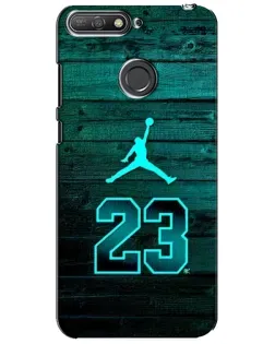 Чехол для Huawei Y6 Prime 2018 с картинкой «Jordan Cyan 23»
