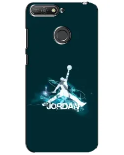 Чехол для Huawei Y6 Prime 2018 с картинкой «Jordan Blue Fire»