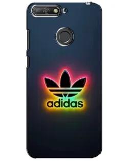 Чехол для Huawei Y6 Prime 2018 с картинкой «Неоновый Adidas»