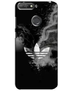 Чехол для Huawei Y6 Prime 2018 с картинкой «Абстрактный дым Adidas»