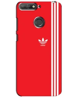 Чехол для Huawei Y6 Prime 2018 с картинкой «Красный минимализм Adidas»