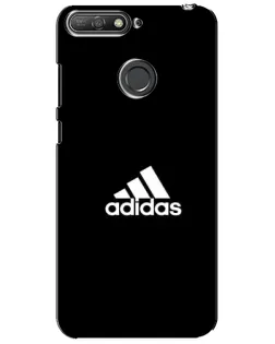 Чехол для Huawei Y6 Prime 2018 с картинкой «Черная классика Adidas»