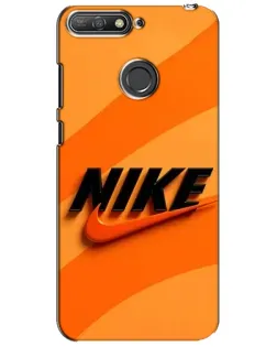Чехол для Huawei Y6 Prime 2018 с картинкой «Оранжевый драйв Nike» Чехол для Huawei Y6 Prime 2018 с картинкой «Оранжевый драйв Nike»