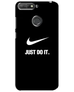 Чехол для Huawei Y6 Prime 2018 с картинкой «Классический принт Nike»