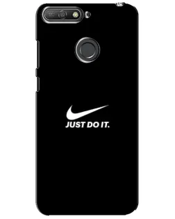 Чехол для Huawei Y6 Prime 2018 с картинкой «Минимализм от Nike»