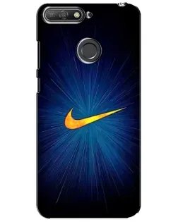 Чехол для Huawei Y6 Prime 2018 с картинкой «Синий пульс Nike»