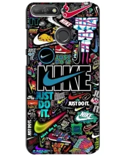 Чехол для Huawei Y6 Prime 2018 с картинкой «Яркий коллаж Nike»