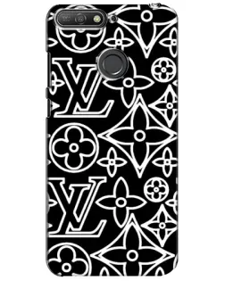 Чехол для Huawei Y6 Prime 2018 с картинкой «Черно-белый узор LV» Чехол для Huawei Y6 Prime 2018 с картинкой «Черно-белый узор LV»