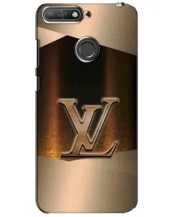 Чехол для Huawei Y6 Prime 2018 с картинкой «LV — золотое сияние»