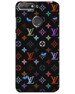 Чехол для Huawei Y6 Prime 2018 с картинкой «Цветная монограмма LV»