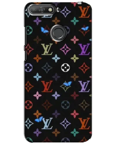 Чехол для Huawei Y6 Prime 2018 с картинкой «Цветная монограмма LV»