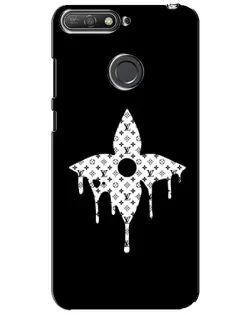 Чехол для Huawei Y6 Prime 2018 с картинкой «Цветочная монограмма»