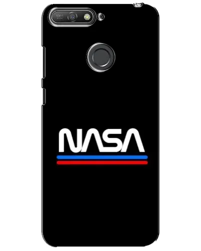 Чехол для Huawei Y6 Prime 2018 с картинкой «NASA — классика Red Blue»