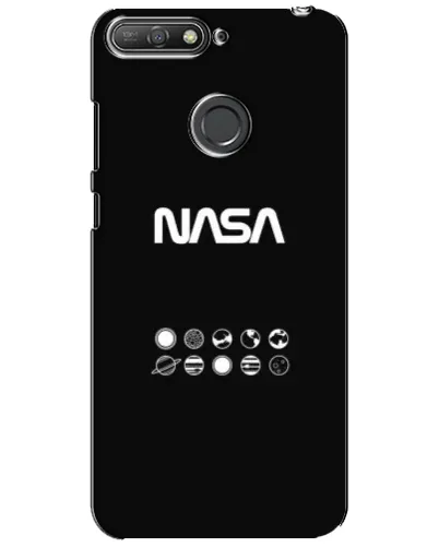 Чехол для Huawei Y6 Prime 2018 с картинкой «NASA — технический принт»