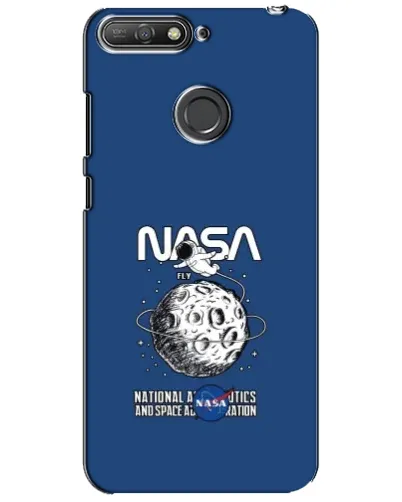 Чехол для Huawei Y6 Prime 2018 с картинкой «NASA — лунная миссия»