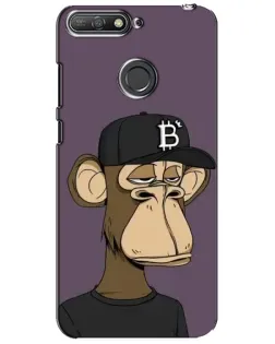 Чехол для Huawei Y6 Prime 2018 с картинкой «Bored Ape в кепке»