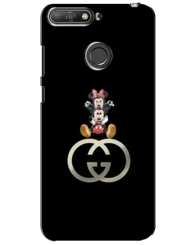 Чехол для Huawei Y6 Prime 2018 с картинкой «Минни Маус на лого»